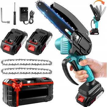 Motorová pila AKU ŘETĚZOVÁ PILA PROŘEZÁVACÍ PILA 2x AKU + 2x ŘETĚZ