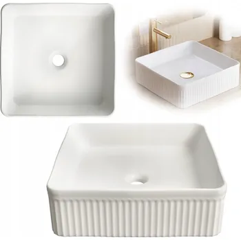 Umyvadlo Umyvadlo na desku čtvercové Granitan Viora bílé