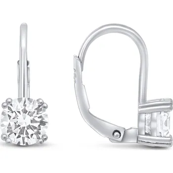 Náušnice Brilio Silver Blyštivé stříbrné náušnice se zirkony EA1013W + 2 měsíce na vrácení zboží