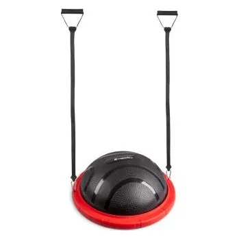 Balanční podložka inSPORTline Dome Edge s gumovými expandery 100 cm / 4,6 kg Barva červeno-černá