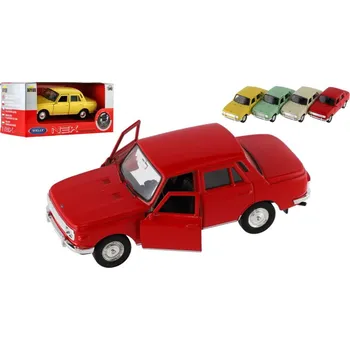 autíčko Auto Welly Wartburg 353 kov/plast 12cm 4 barvy na volný chod v krabičce 15x7x6,5cm