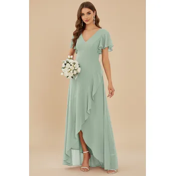 Dámské šaty EVER PRETTY Družičkovské šaty ADELINA zelenkavé Barva: Zelená, Velikost: 40