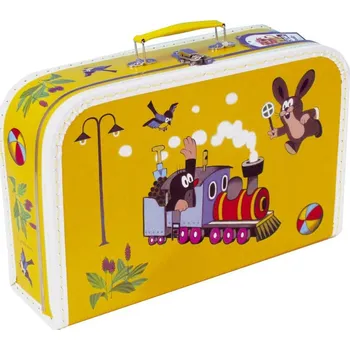 Školní kufřík Šitý Kufřík/Kufr Krtek a Mašinka žlutý 35x22x10cm