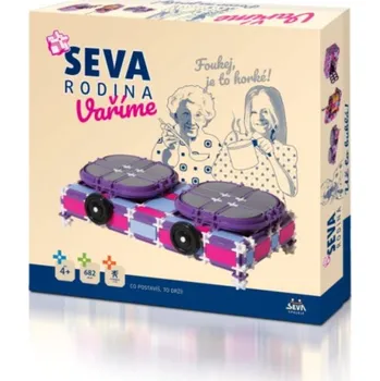 Stavebnice Seva Stavebnice SEVA RODINA Vaříme vařič+robot+mikrovlnná trouba plast 682 dílků v krabici 35x33x8,5c