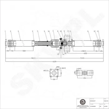 Poloosa kola Hnací hřídel Toyota Hilux VII 371000K030 ESEN SKV