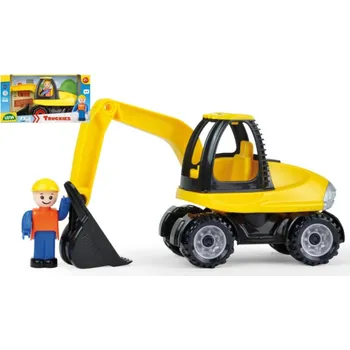 autíčko Auto Truckies bagr plast 25cm s figurkou v krabici 24m+