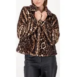 MONARI FASHION CONTRASTS dámský kabátek leopardí motiv krátký kožíšek