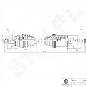 Přední pravá hnací hřídel BMW X3 31603450564 ESEN SKV