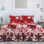 Flanelové povlečení ČERVENÁ ZIMNÍ POHÁDKA