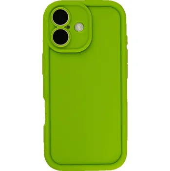 Pouzdro na mobilní telefon Zelený silikonový kryt se zvýšenou ochranou hran pro iPhone 17
