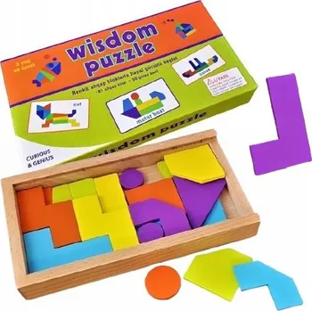 ostatní stavebnice Dřevěné puzzle Stavebnice se stojánkem 21x21cm TETRIS