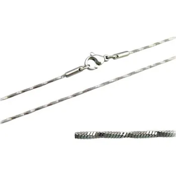 Řetízek Ocelový řetízek s jemným vzorem, délka 450 mm, šířka 0.9 mm, váha 2.2 g