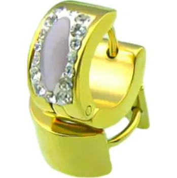 Náušnice Náušnice s elegantním designem a ozdobnými kameny, rozměry 13.5x7mm.