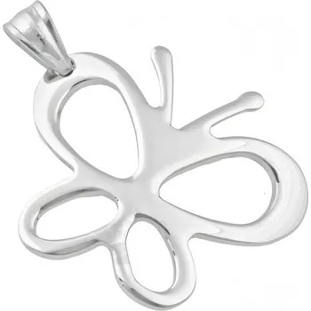 Přívěsek Přívěsek ve tvaru motýla se stříbrnou barvou – elegantní šperk pro každou příležitost.