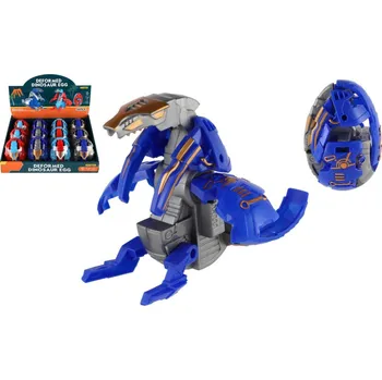 Figurka Dinosaurus/robot skládací vejce plast 11cm ve fólii 4 barvy