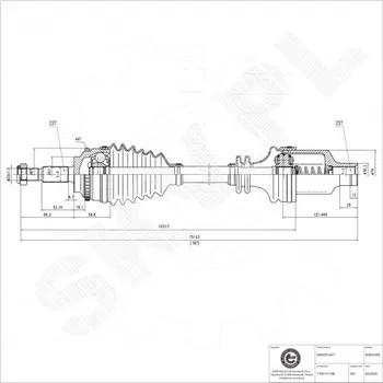 Poloosa kola Přední pravá hnací hřídel Renault Clio II Kangoo Megane I Scenic I 7700111748 ESEN SKV