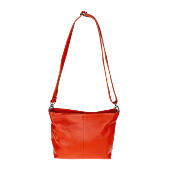NovaKabelka.cz Kožená italská crossbody kabelka Batilda Arancione