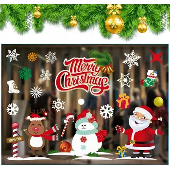 Vánoční dekorace VÁNOČNÍ NÁLEPKY NA OKNO, SKLO, ZEĎ, AUTO - VELKÉ XXL - VÁNOCE