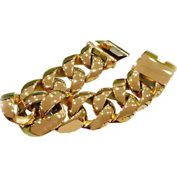 Náramek Náramek s elegantním zlatým vzhledem, délka 230 mm, šířka 32 mm.