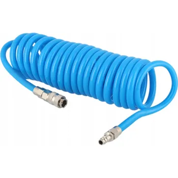 Příslušenství ke kompresoru AIRPRESS 4304208 - Pneumatická spirálová hadice PU, zesílená, 5 m, průměr 12×8 mm