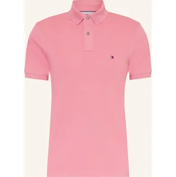 Pánská košile Tommy Hilfiger Pánská Polokošile Z Piké Slim Fit, růžová, L