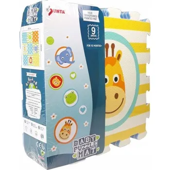 PĚNOVÁ PODLOŽKA PRO MIMINKA PASTELOVÁ ZVÍŘÁTKA 9 DÍLŮ 32CM