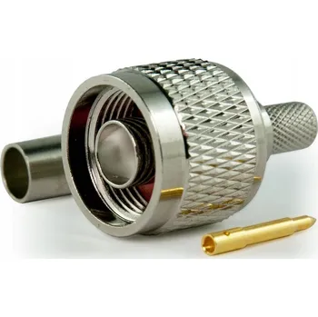 Audio kabel KONEKTOR N samec pro kabel H155, LMR240 krimpovací - Zlatý pin, faktura, KVALITA
