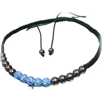 Řetízek Náhrdelník s modro-hnědými perlami, délka 740–420 mm, průměr perly 10 mm, elegantní pro každodenní nošení i příležitosti