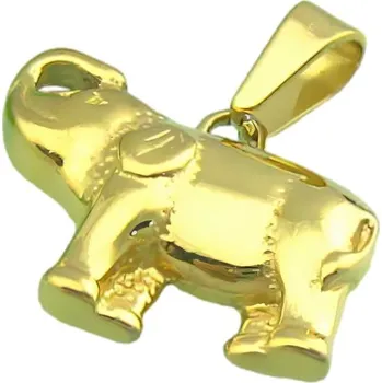 Přívěsek Přívěsek ve tvaru slona s lesklým povrchem, rozměry 27.7 x 21 mm.