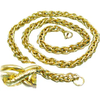 Řetízek Ocelový náhrdelník s pleteným vzorem, délka 56 cm, šířka 7.5 mm