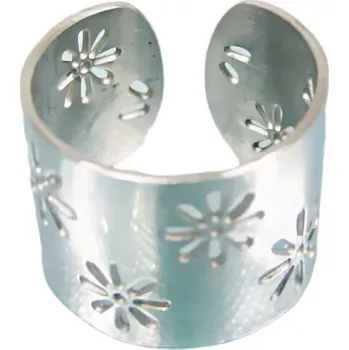 Prsten Prsten s květinovým motivem ve stříbrné barvě, elegantní design, velikost univerzální. 54,4