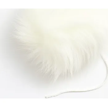 Příze Bambule bílá na čepice s uvázáním – 13 cm