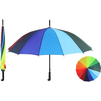 Deštník Deštník vystřelovací duhový 78cm kov/látka v sáčku
