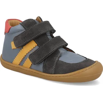Barefoot dětské kotníkové boty Develab - Midcut 2 Grey Combi modré Velikost: 27