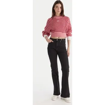 Dámské džíny Tommy Jeans Jeansy Sylvia DW0DW20503 Černá Flare Fit 27_32