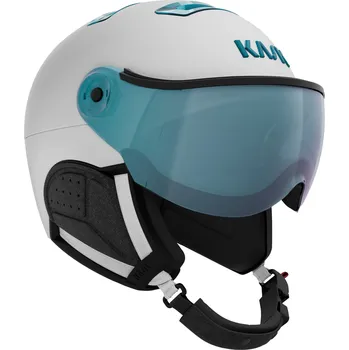 KASK PIUMA-R CHROME WHITE / SKY - TURQUOISE MIRROR VISOR Velikost helem: 56/S