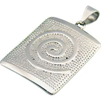 Přívěsek Přívěsek s spiralovým vzorem, rozměry 41.5x32.5 mm, stříbrná barva, hmotnost 22 g.