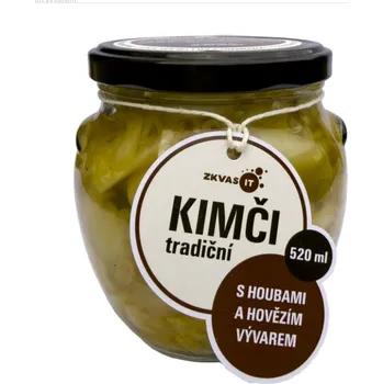 konzervovaná zelenina ZKVAS.IT Kimči s houbami a hovězím vývarem 520 ml