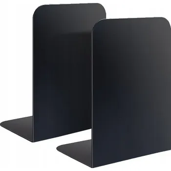 Obraz Kovové podpěry na knihy, sada 2 kusů, černé