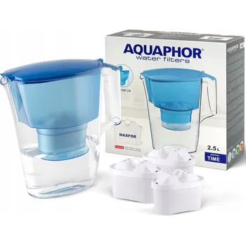 Filtrační konvice Filtrační konvice na vodu Aquaphor TIME MODRÁ 2,8 l + 3 NÁHRADNÍ FILTRY B100-25