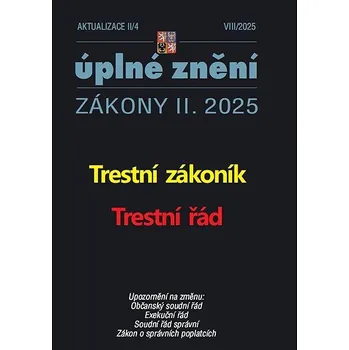 Aktualizace II/4 2025: Trestní zákoník, Trestní řád Kniha