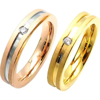 Prsten Dvojice prstenů se zirkony, šířka 4 mm, velikost 6-9, cena za pár. 52