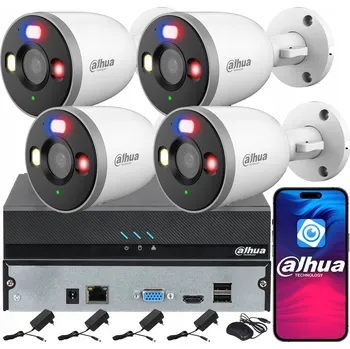 Bezpečnostní kamera Sada WIFI monitoringu 5MPx DAHUA 4 Kamery F5D-PB Venkovní Dual Light