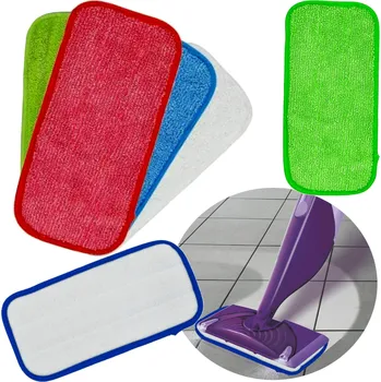 mop Náhradní návleky na plochý mop z mikrovlákna, opakovaně použitelné, sada 4 kusů