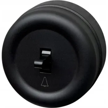 vypínač Vypínač zvonku nástěnný černý plast LOFTICA ART