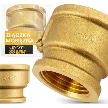 Instalatérský materiál MOSAZNÁ REDUKCE 5/4" x 1" VNITŘNÍ ZÁVIT REDUKČNÍ Vsuvka Nátrubek Redukční Spojka Trubek GE-T