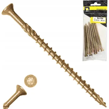 Vrták Šrouby do dřeva Domax 6 x 100 mm 8 ks