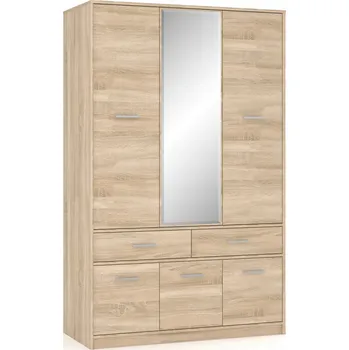 Šatní skříň Skříň Nabbi Tavir 123,2 x 210 x 55,3 cm dub sonoma