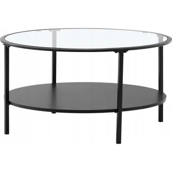 Konferenční stolek Konferenční stolek Kondela kulatý 80 x 80 x 43 cm černý