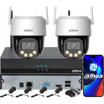 Bezpečnostní kamera Monitorovací sada DAHUA 2 kamery 8MPx P8F-PV WizColor 4K Analýza obrazu AI